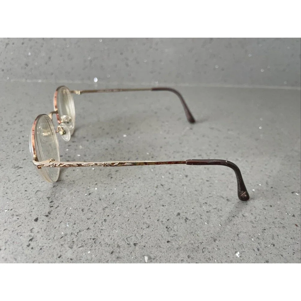 Laura Ashley Erica Harvest EYEGLASSES FRAMES ONLY 46-18-135 Round half rim